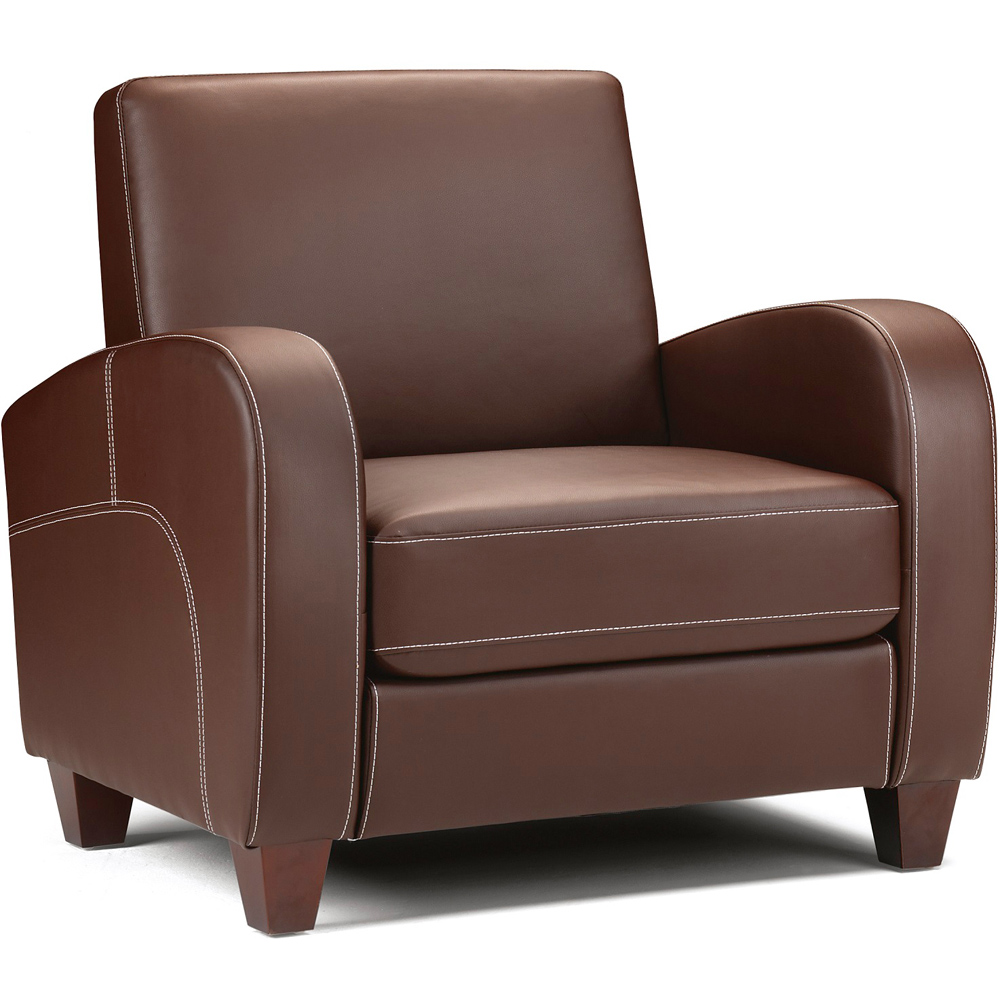 Julian Bowen Vivo Brown Faux Leather Chair Image 2