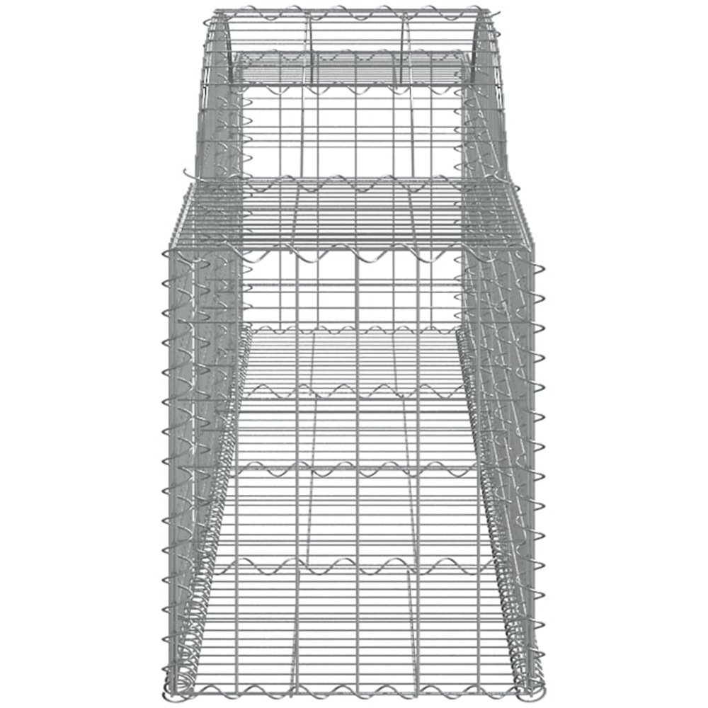 vidaXL Silver Galvanised Iron Arched Gabion Basket 300 x 50 x 60/80cm 13 Pack Image 3