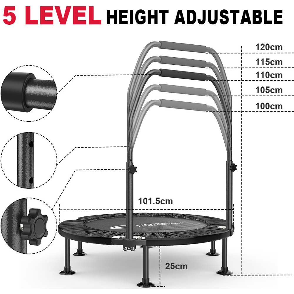 Rattrix Black Foldable Trampoline 3ft Image 6