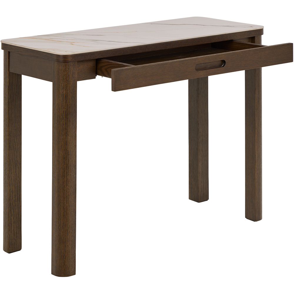 Florence Southampton Single Drawer Cream Ceramic Console Table Image 3