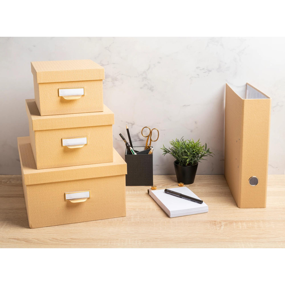 Exacompta OfficeByMe Beige Storage Box Set of 3 Image 2