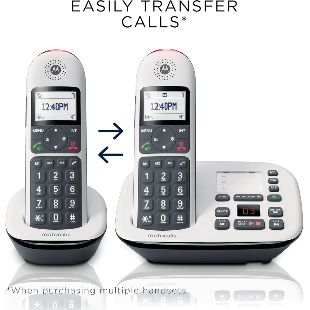 Motorola CD5012 DECT Big Button Phone with Answer Machine Twin Pack Image 7