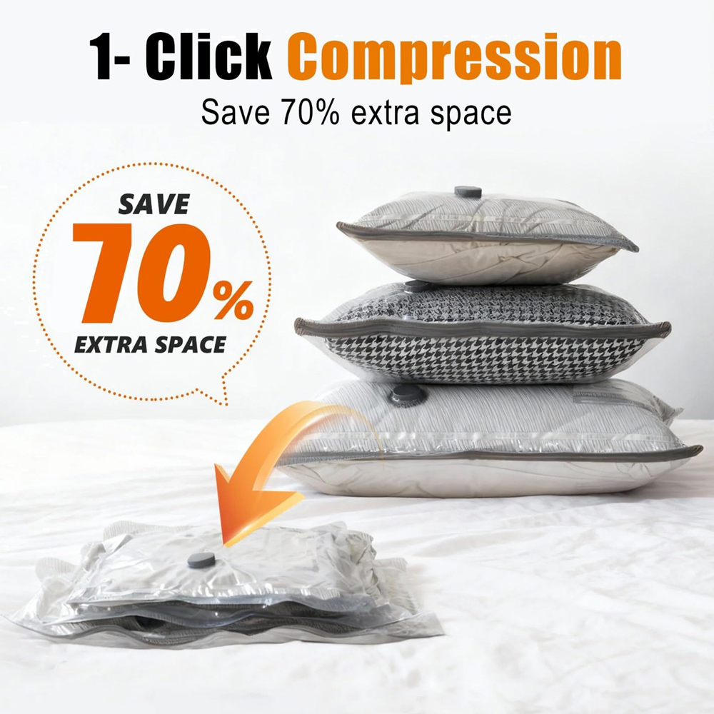 ATEK Travel Vacuum Storage Bag with Rechargeable Pump 10 Pack Image 2