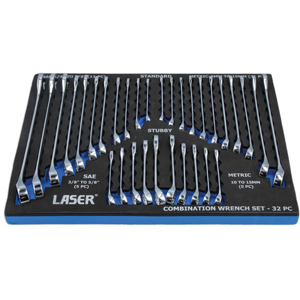 Laser 32 Piece AF Metric Combination Spanner Set with Storage Case Image 3