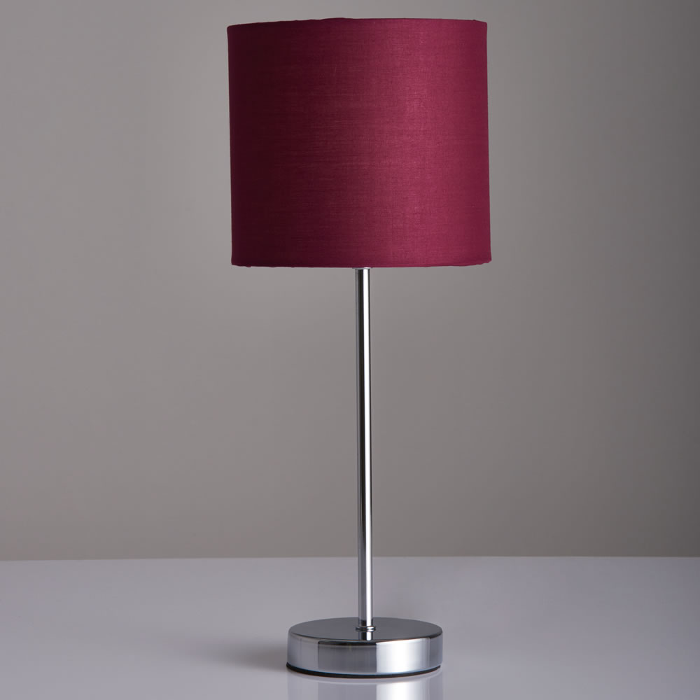 Wilko Milan Table Lamp Plum Image 1