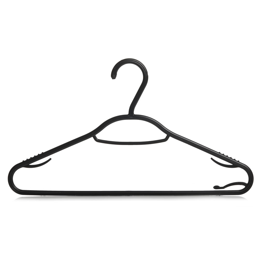 Wilko Adult Coat Hangers Charcoal 8 pack Image