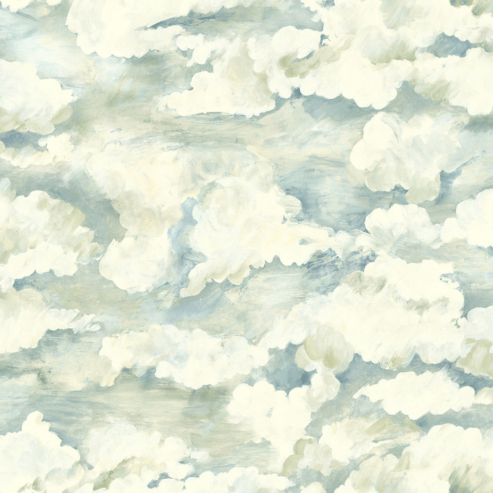 Holden Cloudscape Soft Aqua Wallpaper Image 1