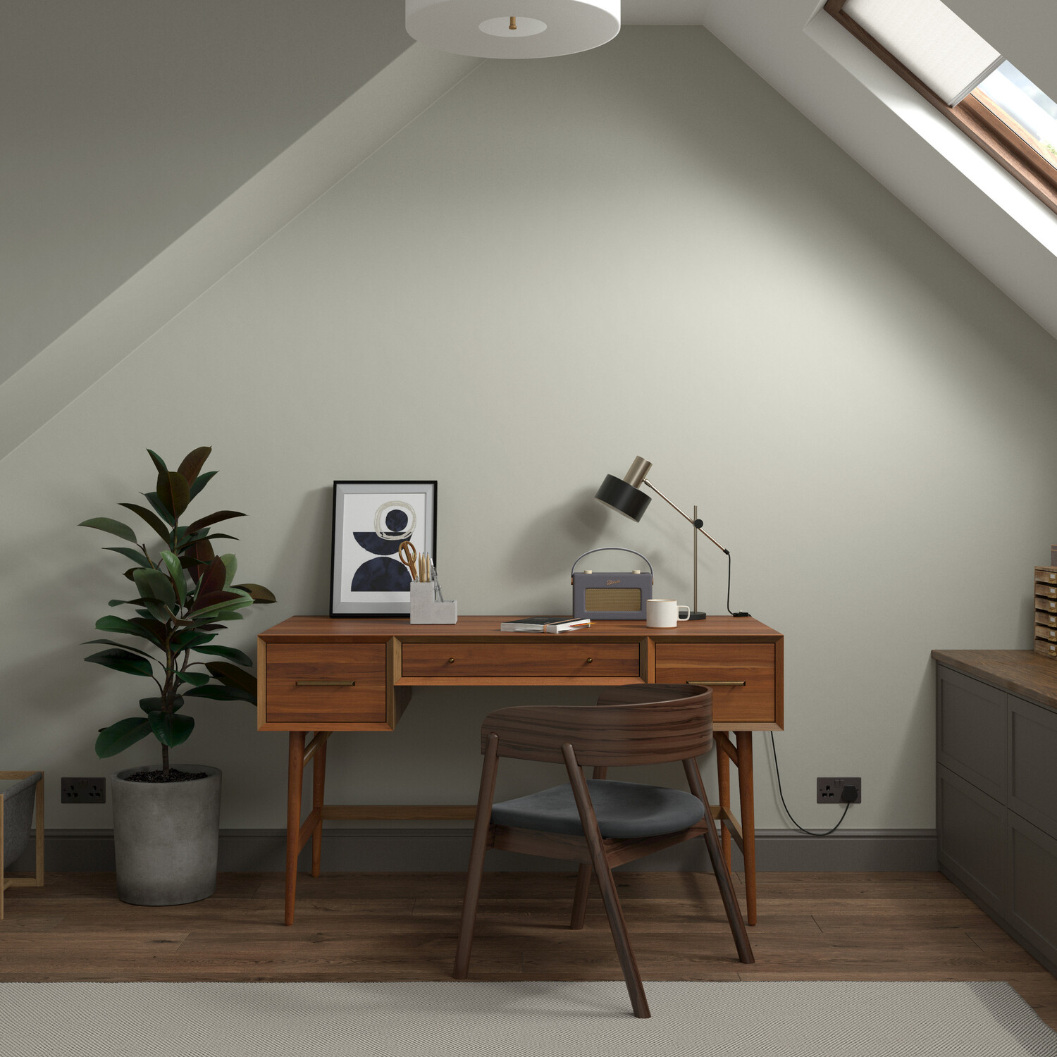 Dulux Heritage Walls and Ceilings Stone Green Velvet Matt Emulsion Paint Tester Image 6