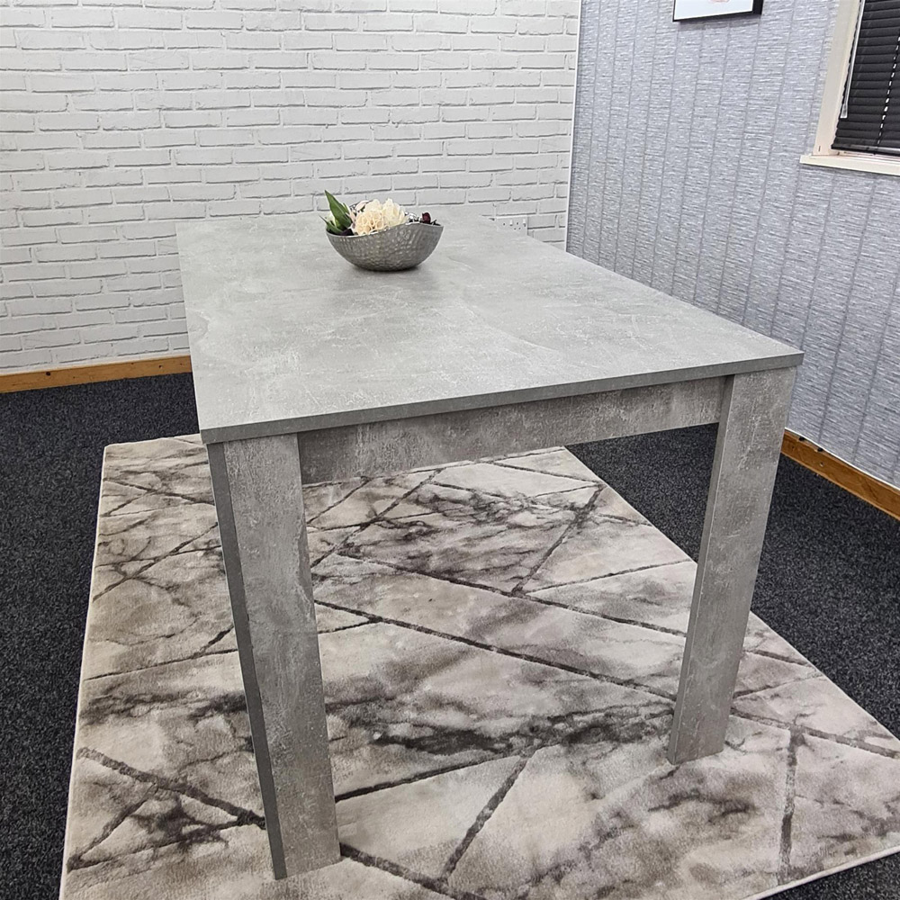 Portland 4 Seater Grey Wood Dining Table Image 7