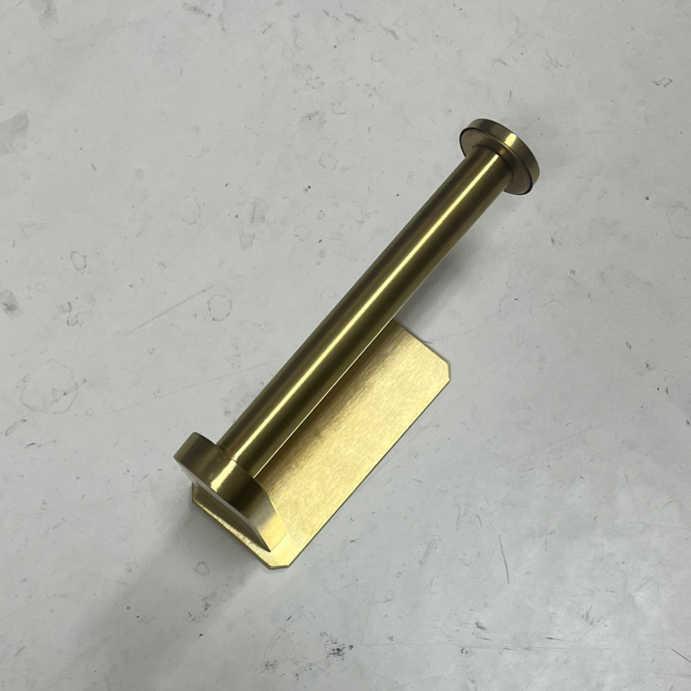 Living and Home Gold Self-Adhesive Stainless Steel Toilet Roll Holder 14cm Image 2