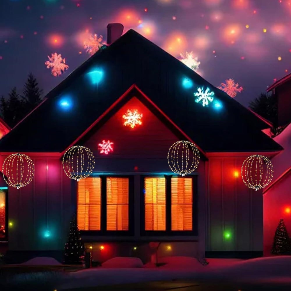 Shatchi Warm White LED Foldable Ball Lights 40cm Image 1