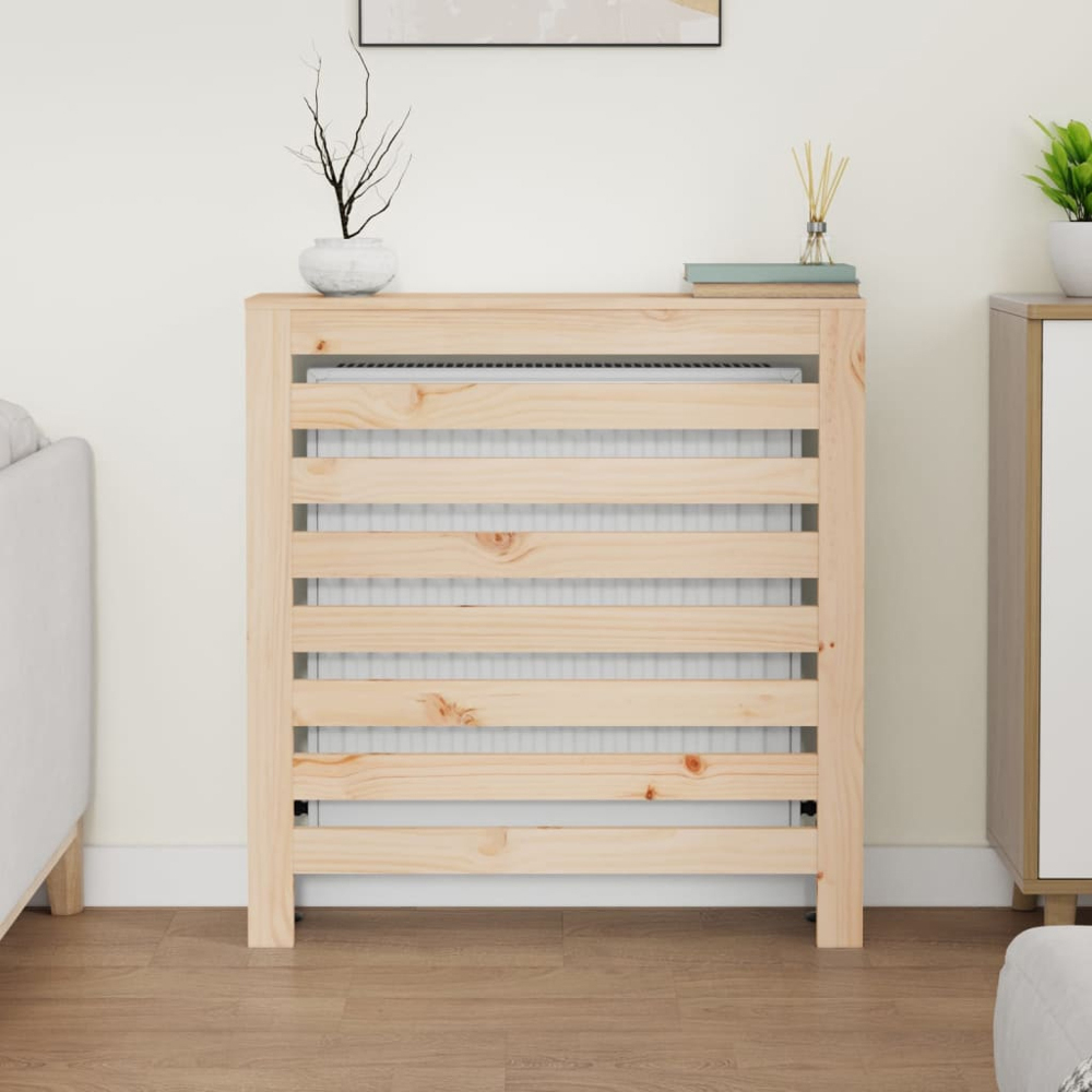 vidaXL Natural Pine Wood Radiator Cover 840 x 795mm Image 2