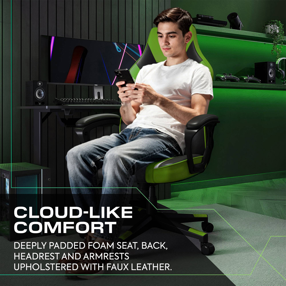 X Rocker Tempest Green Office Gaming Chair Image 3