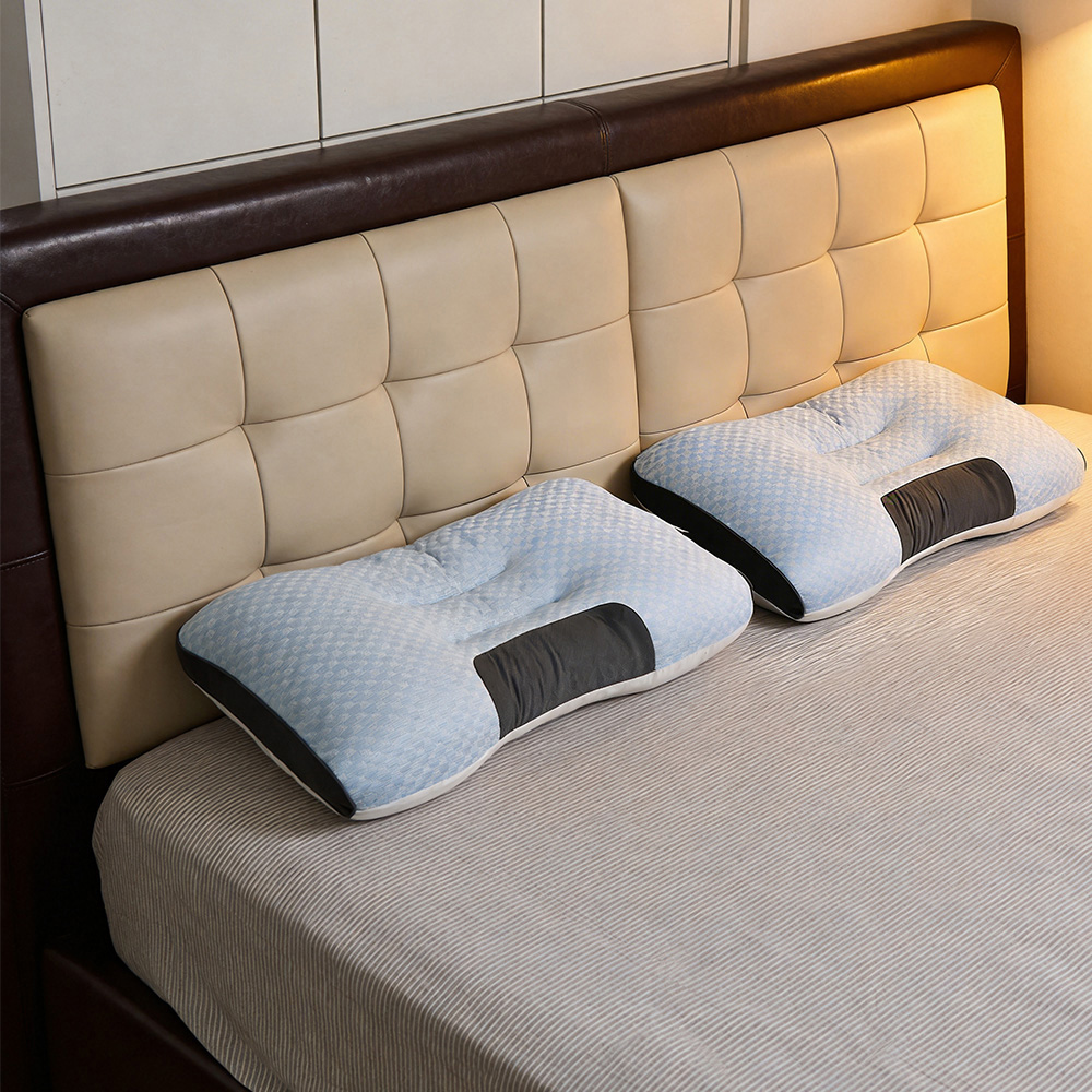 Living and Home Blue Zoned Ergonomic Supportive Pillow Insert 74 x 48cm 2 Pack Image 7