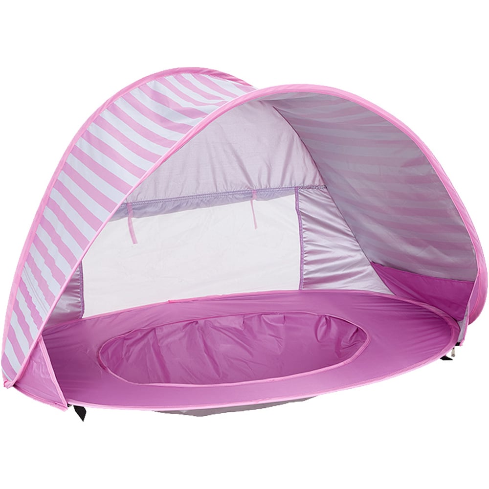 H&O Direct Baby Pink Portable Mini Beach Tent Image 1