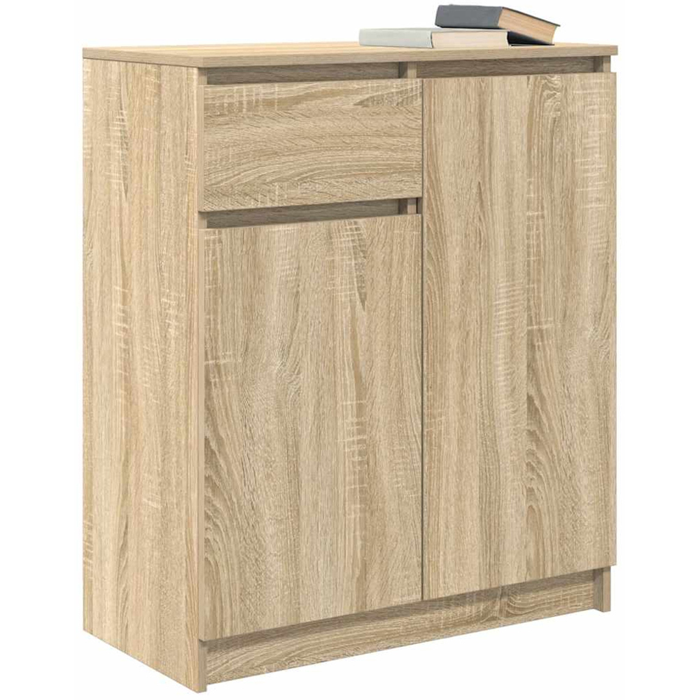 vidaXL 2 Door Single Drawer Sonoma Oak Sideboard Image 3