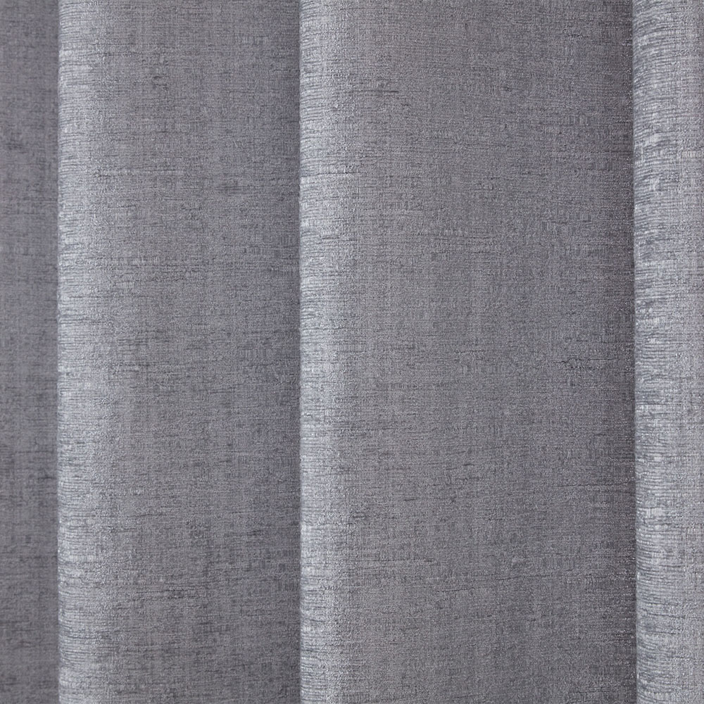 Delphine Chenille Blackout Curtain Silver 168 x 137cm Image 4