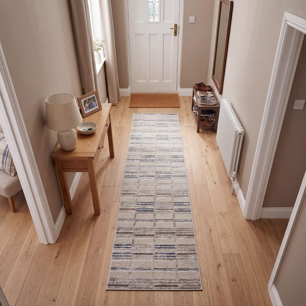 Arthouse Muse Check Lines Navy Runner 60 x 230cm Image 5