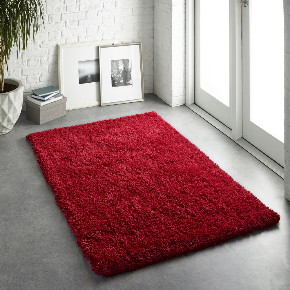 Origins Chicago Red Shaggy Rug 160 x 230cm Image 2