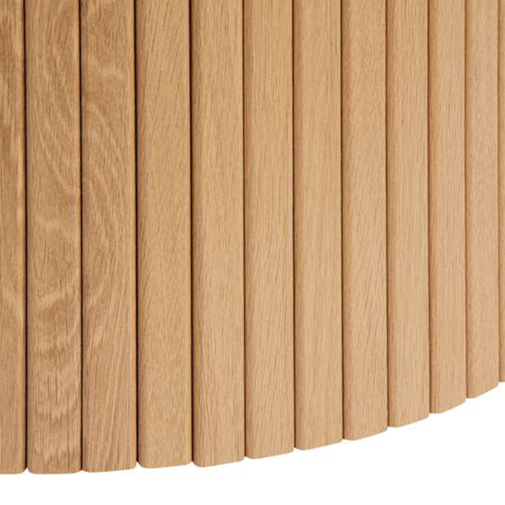 Birlea Axel Round Fluted Brown Coffee Table Image 4