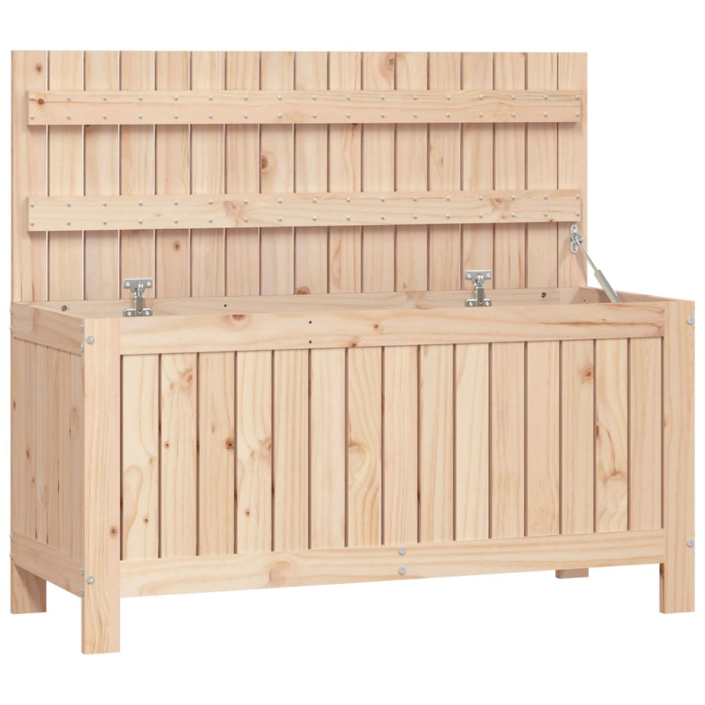 vidaXL 54 x 108 x 42.5cm Brown Pine Wood Garden Storage Box Image 3