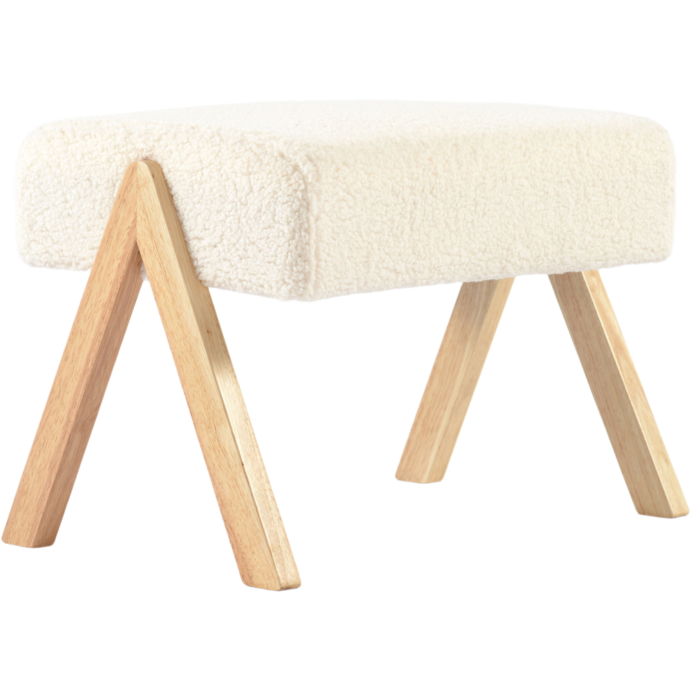 Bebe & Beyond Storyteller Off White Teddy Nursing Chair and Stool Image 6