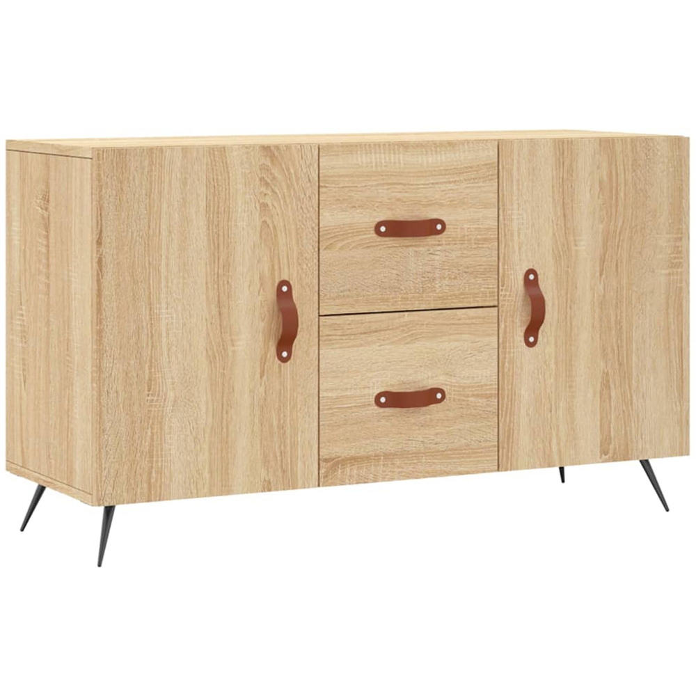 vidaXL 2 Door 2 Drawer Sonoma Oak Sideboard Image 2