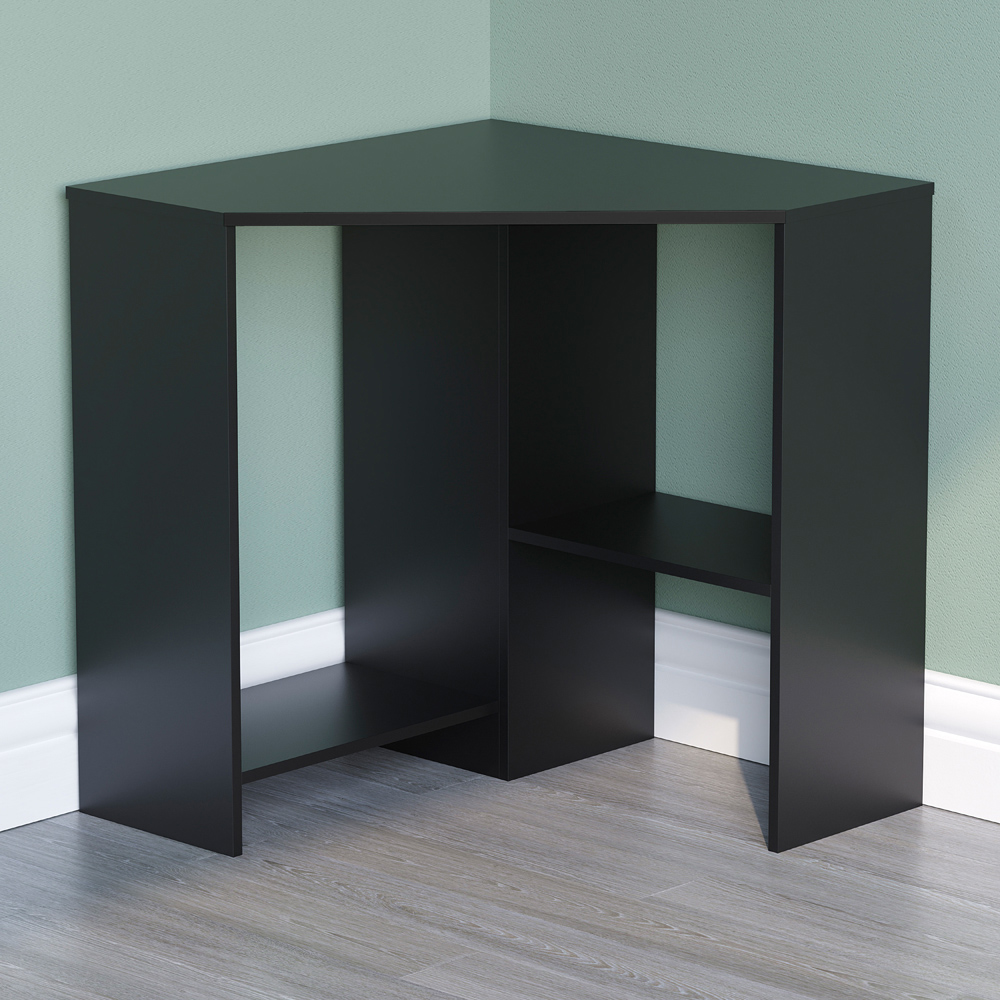 Vida Designs Hetton Corner Computer Desk Black Image 1