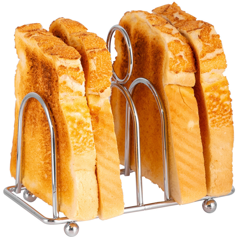 Innoteck Essentials Chrome Toast Rack with 6 Bread Slice Slot Image 3