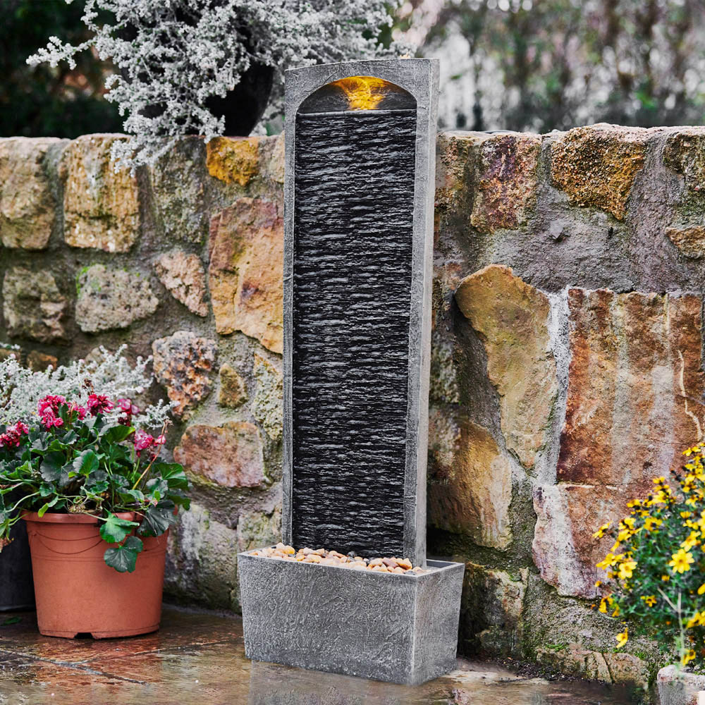Teamson Home LED Stone Finish Outdoor Waterfall Fountain Image 5