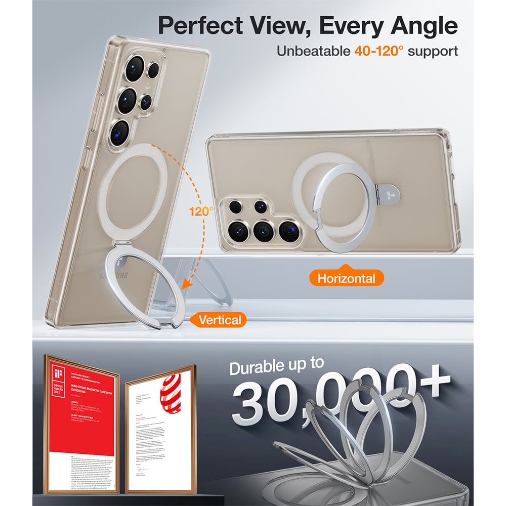 Torras Ostand Clear Samsung S25 Ultra Phone Case Image 4