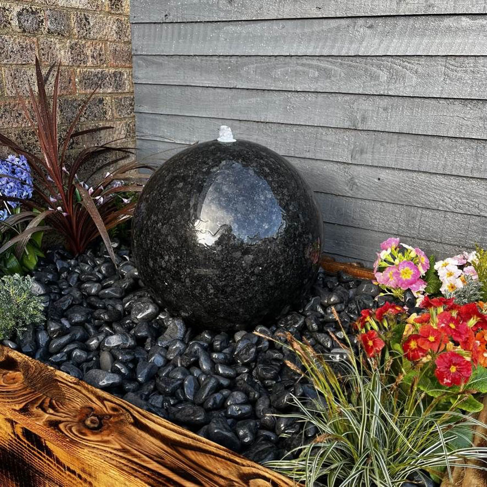 Tranquillity Granite Polished Sphere Mains Powered LED Water Feature 40cm Image 2