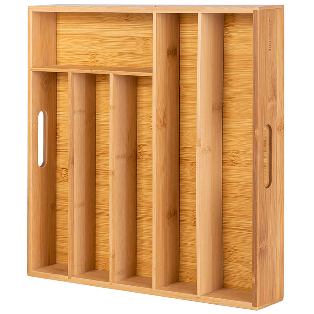 Innoteck Essentials 6 Compartment Bamboo Cutlery Tray Image 2