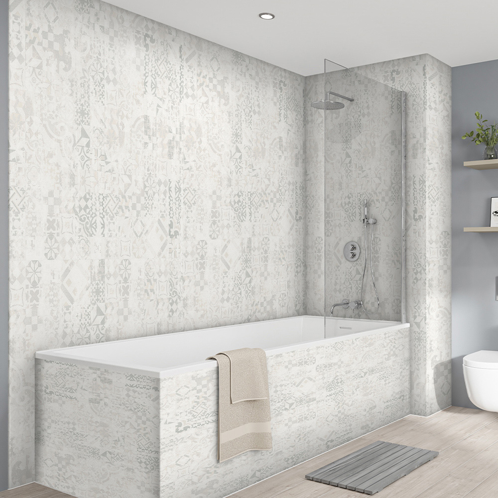 Wetwall Elite Double Post Formed Padova Shower Panel 2420 x 580mm Image 1