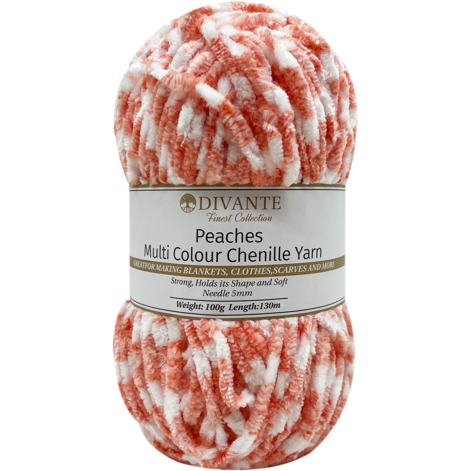 Peaches Multi Chenille Yarn Image 2