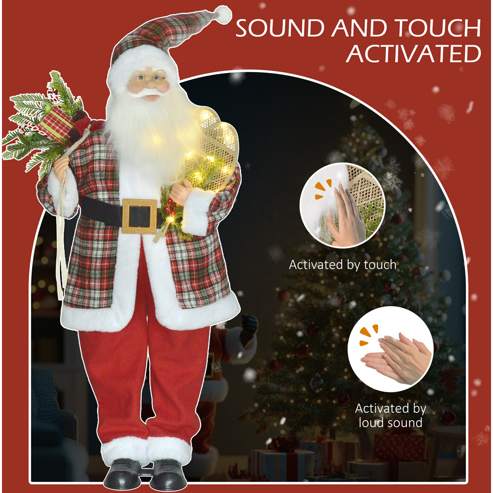 Everglow Animated and Sound Activated Santa Claus 4.3ft Image 4