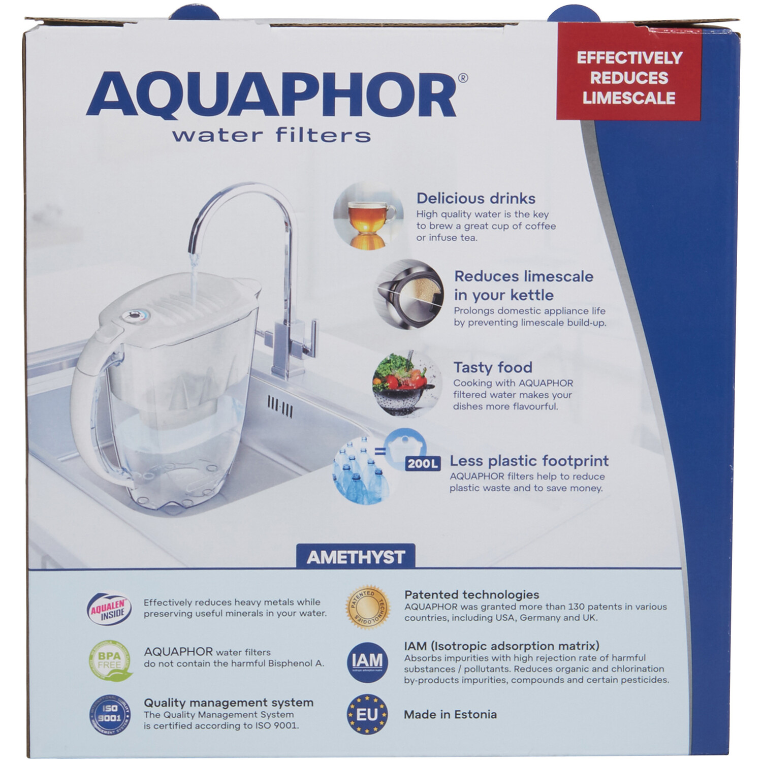Aquaphor Amethyst 2.8l Water Filter Jug - White Image 3