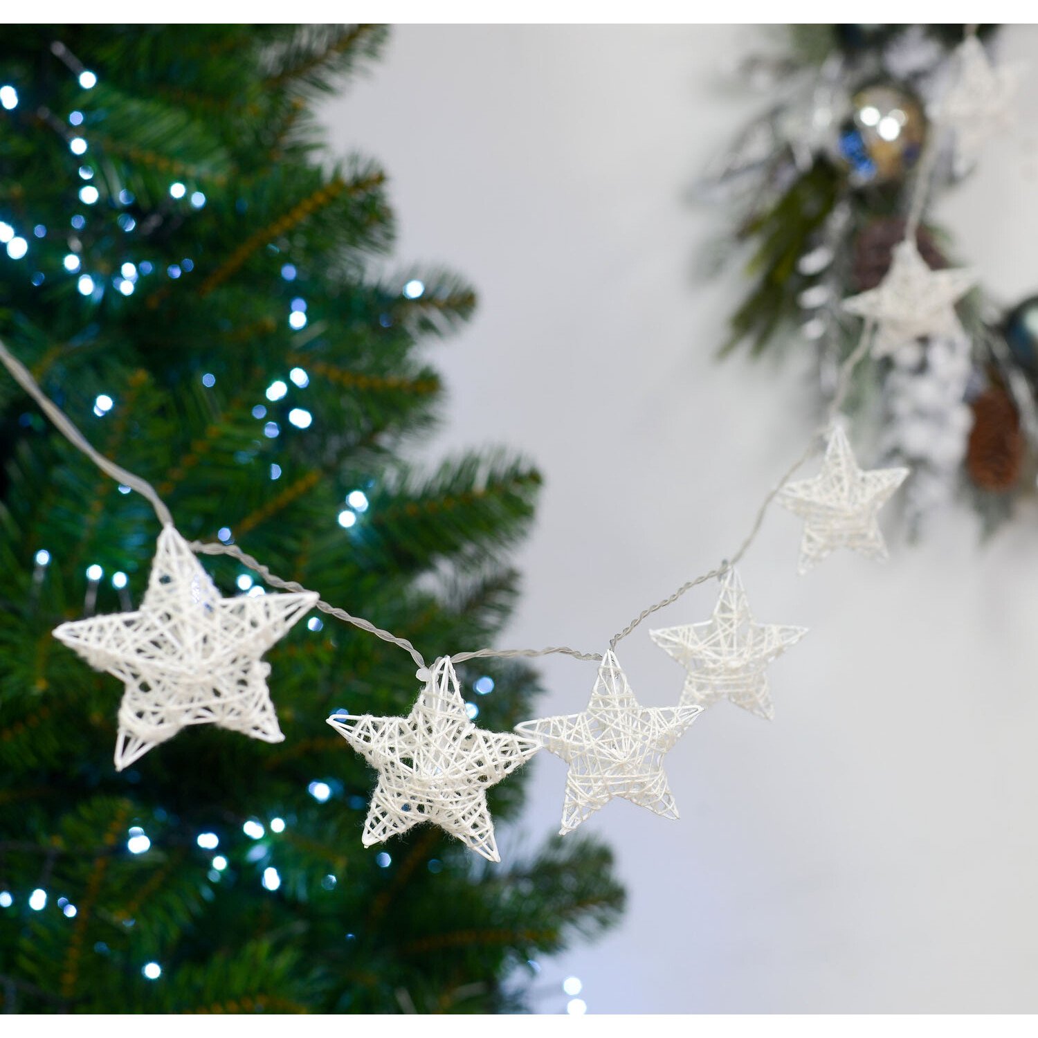 Star LED String Lights - White Image 3