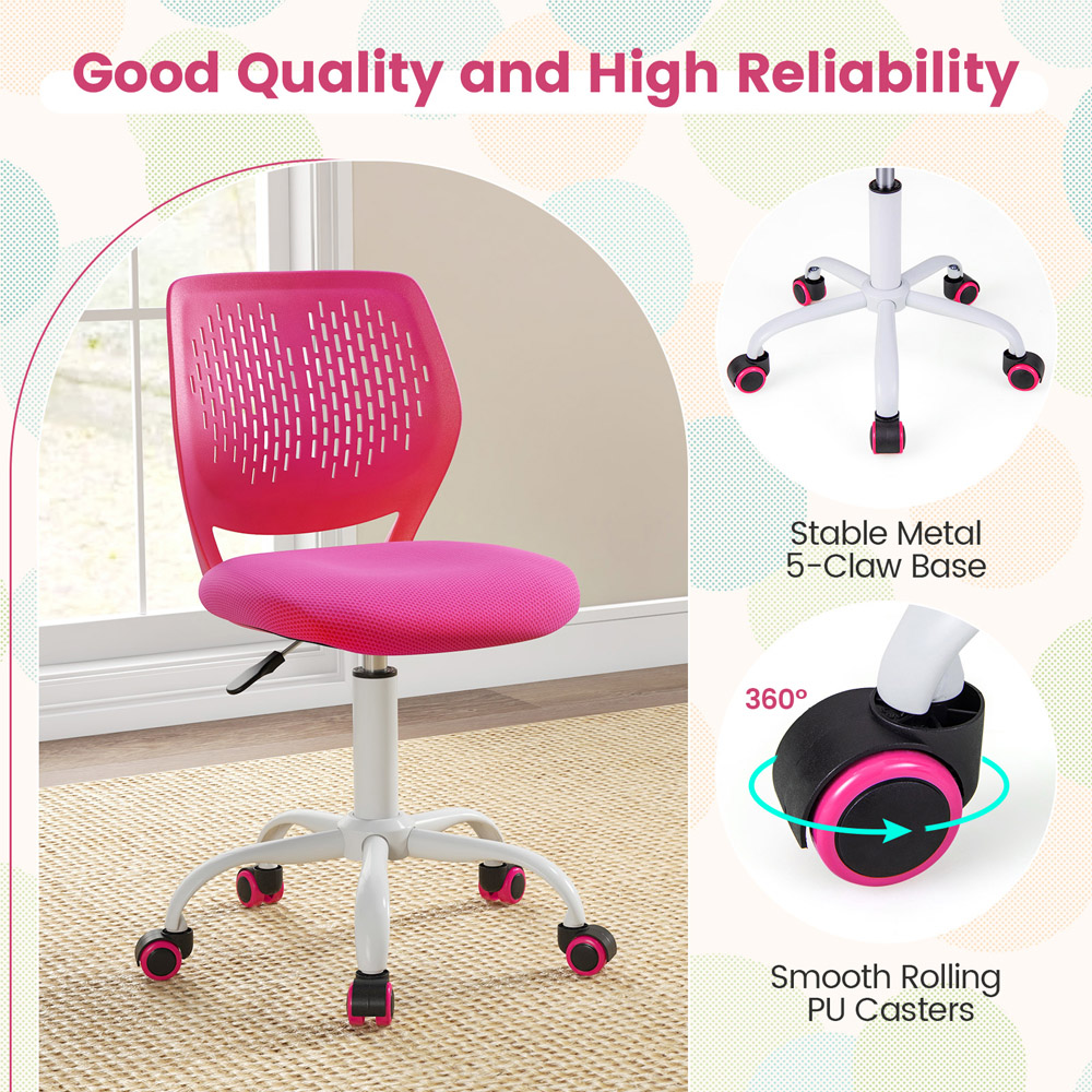 Costway Rose Ergonomic Children Study Chair Image 6