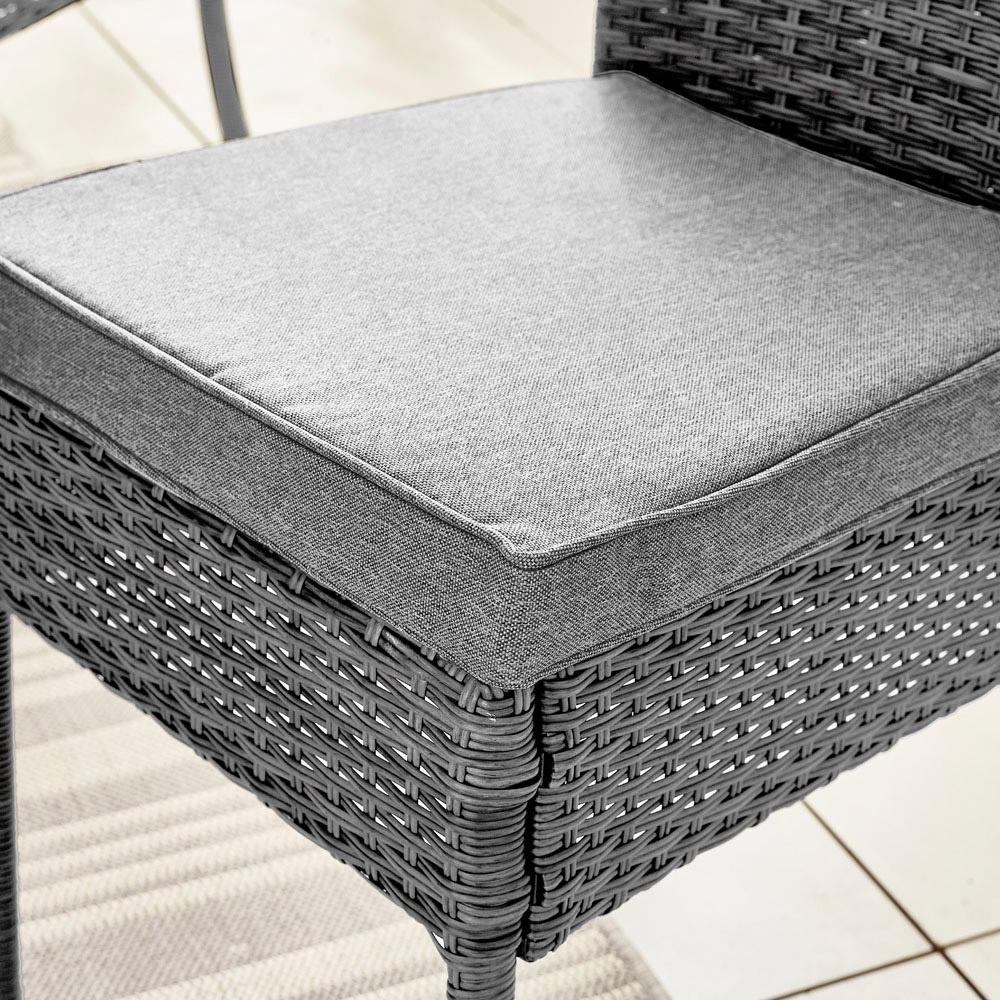 Furniturebox Bali 4 Seater Garden Dining Set Java Grey Image 5