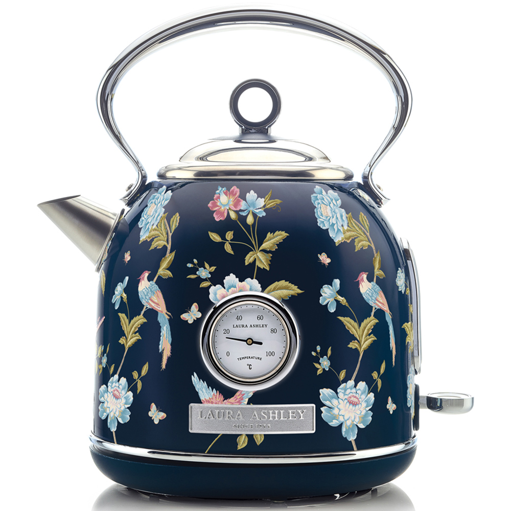 VQ Laura Ashley Blue Elveden Print 4 Slice Toaster and Kettle Bundle 4 Image 3