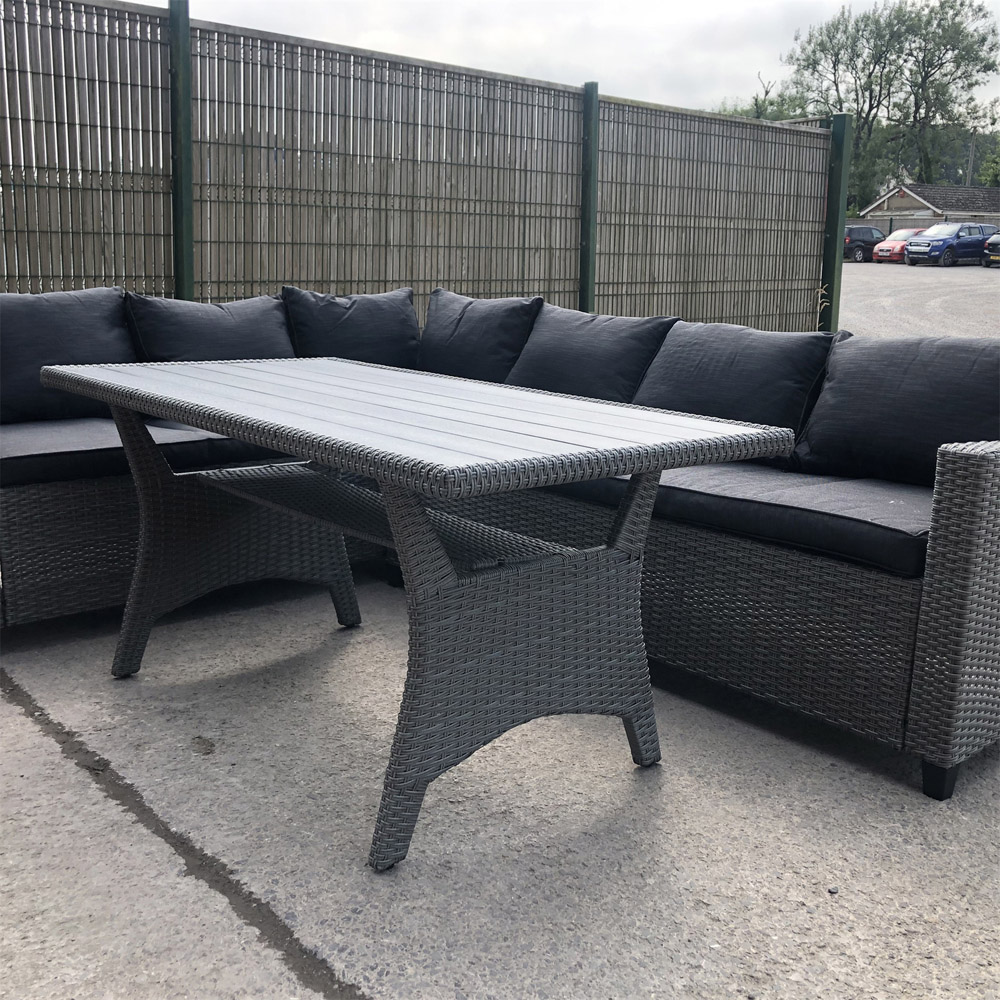 Furniture One 7 Seater Grey Rattan Garden Corner Lounge Set Image 5