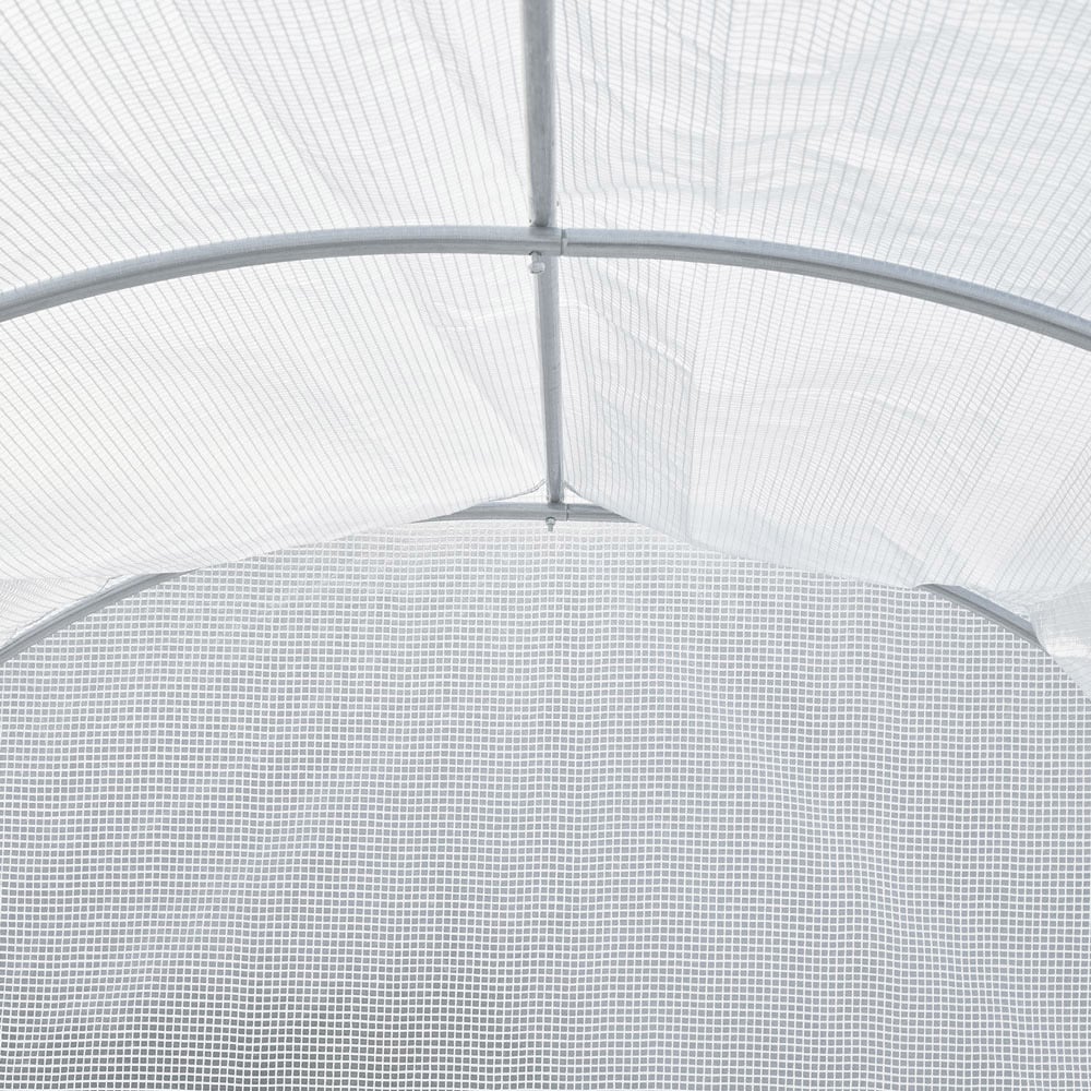 Living and Home White 9.8 x 13ft Outdoor Tunnel Greenhouse Image 5