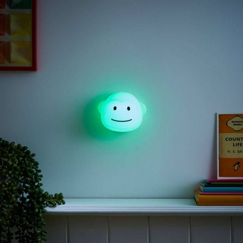 Glow Colour Changing Millie Monkey LED Silicone Night Wall Light Image 6
