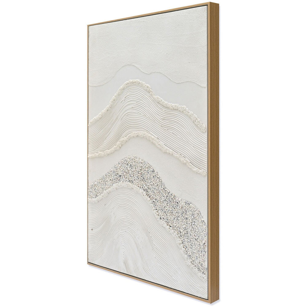 Textured White Abstract Framed Canvas Image 3
