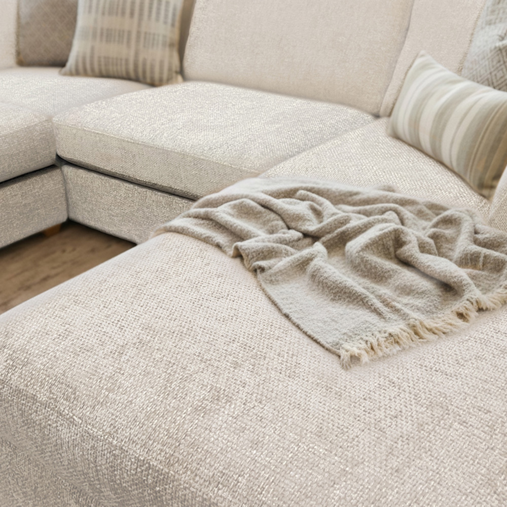 Carina Enzo 5 Seater Cream U-Shape Sofa Image 4
