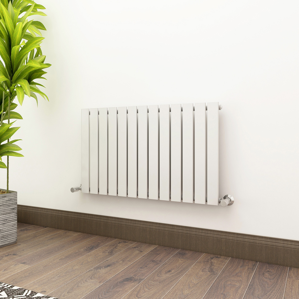 White 2832 BTU Single Flat Panel Vertical Column Radiator 600 x 884mm Image 2