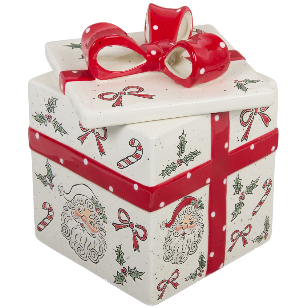 Jolly Santa Present Cookie Jar Image 8