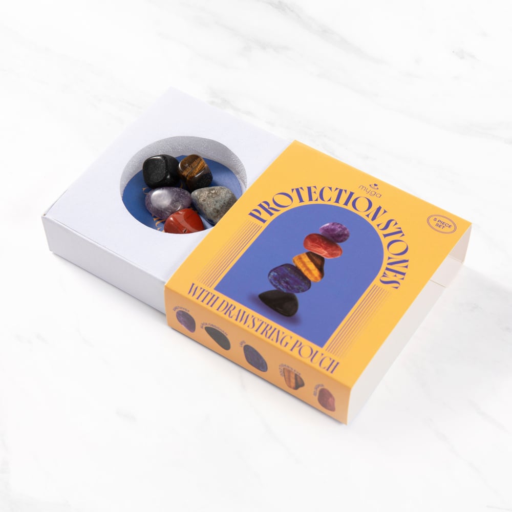 Myga Protection Wellbeing Stone Collection with Drawstring Pouch Image 2