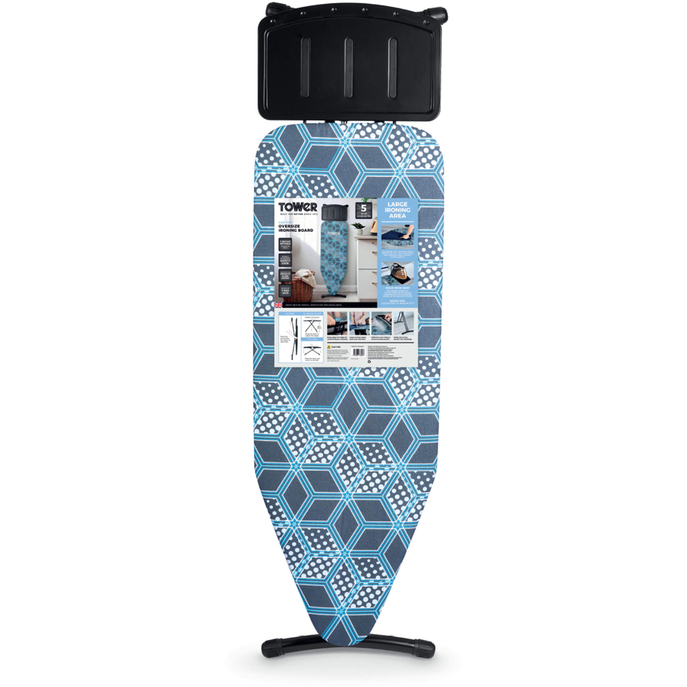 Tower Geo Pro Height Adjustable Oversize Ironing Board Image 2